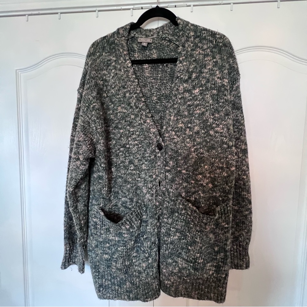 J Crew Point Sur Marled Wool Cardigan EUC, M, $55